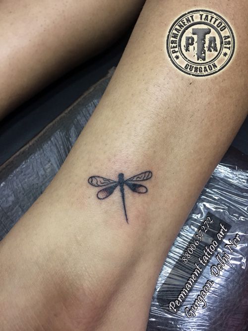Drangonfly tattoo, tiny tattoo, small dragon fly tattoo, tattoo .