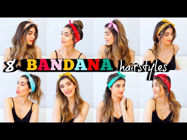 Cute Ways to Style Your Hair ‍ with a Bandana 🧣 .