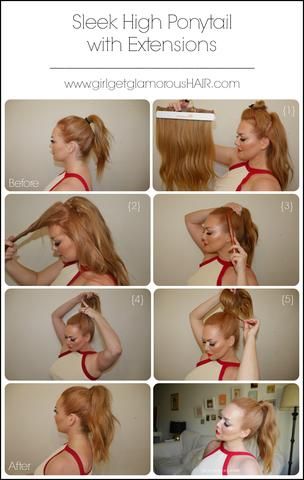 High Ponytail Hair Tutorial in 2020 | Hair extensions tutorial .
