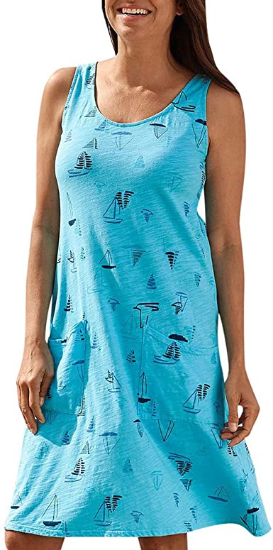 Amazon.com: Hot Sale ! Women Summer Beach Dress Sleeveless Print .