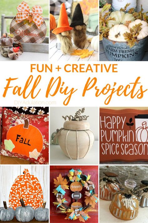 Fun and Creative Fall DIY Projects | Fall diy, Diy fall wreath .