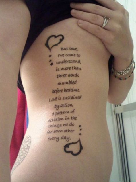 Pros & Cons to Getting Rib Tattoos | Quote tattoos girls, Girl rib .