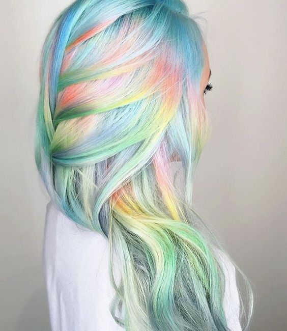 Absolutely Gorgeous Braided Rainbow Hairstyles - Sort