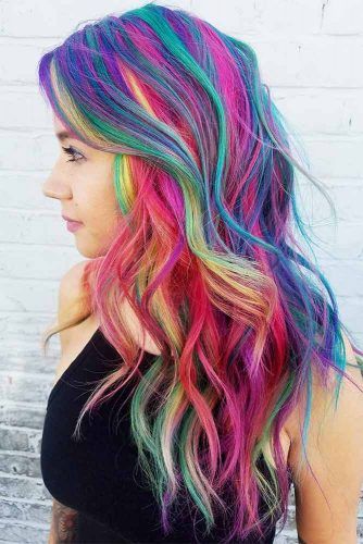 33 Rainbow Hair Styles To Look Like A Unicorn | Unicorn hair color .