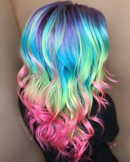 Rainbow hairstyles for long hair | Hairstyl