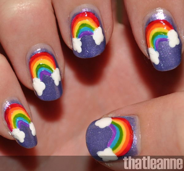15 Cool Rainbow Nail Designs 20