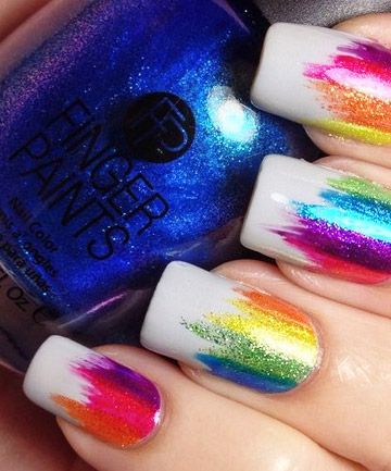 19 Rainbow Nail Designs That'll Make a Statement | Rainbow nail .