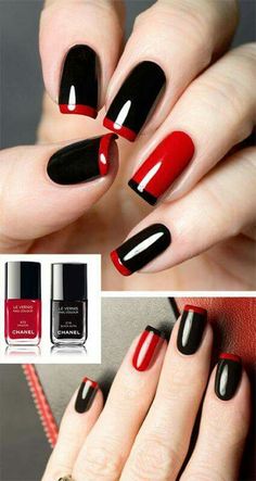 14 Best Red & Black Nails images | Red black nails, Nail designs .