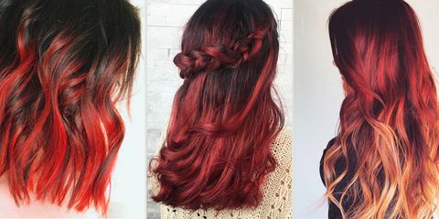 Red Ombre Hairstyles - Red Ombre Hair Color Ide