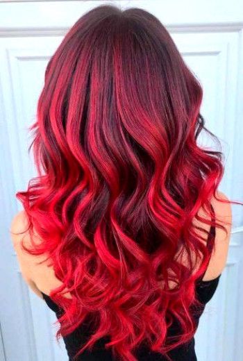 90 ombre hairstyles and hair colors in 2018 | Red ombre hair .