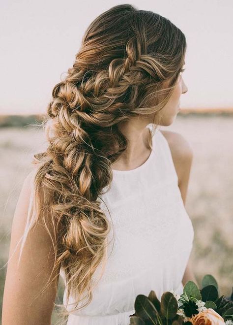 Romantic Braid Styles You Must Try in 2018 | Wedding hair side .