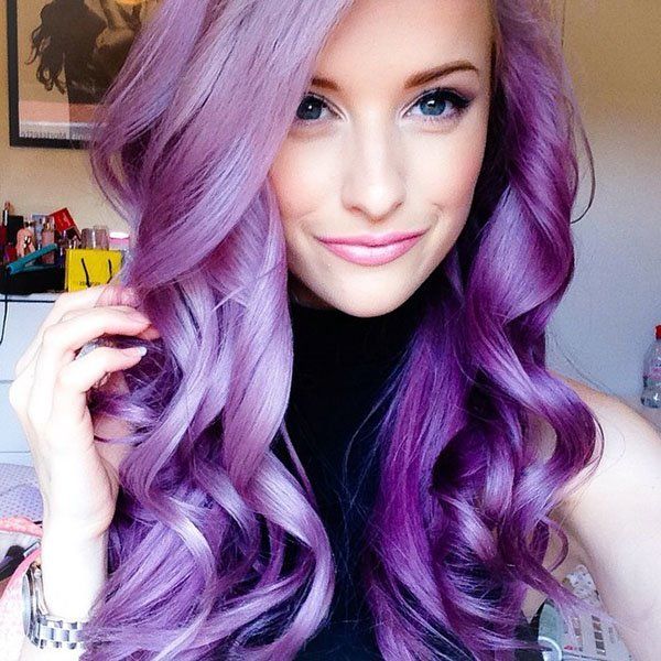 30 Cute Purple Hairstyle for Girls 2019 – New Purple Shades .