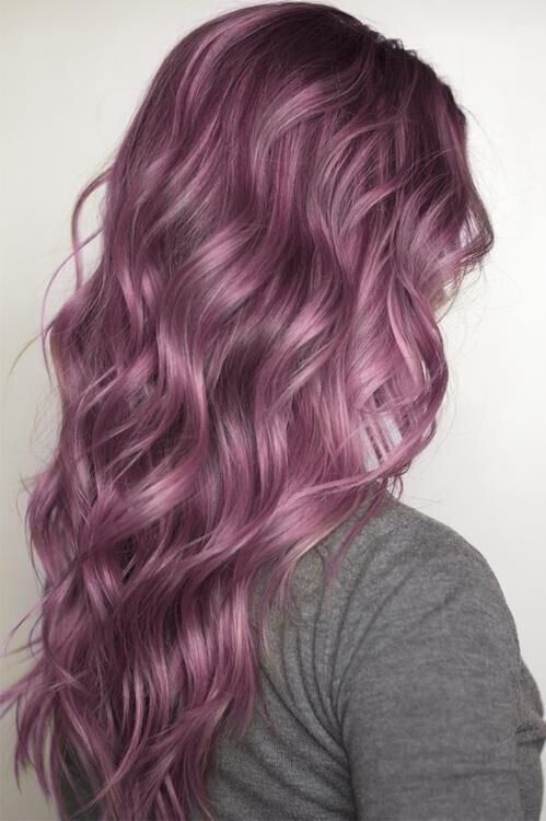 Romantic Purple Hairstyles for Girls