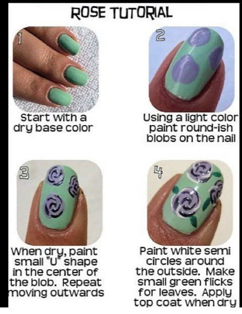 Rose Nail Tutorials You Must Love for Summer - Pretty Desig