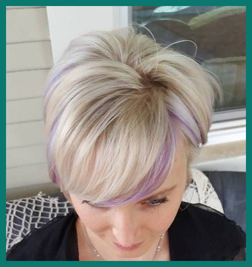 Short Hairstyles with Color Streaks 222203 22 Sassy Purple .