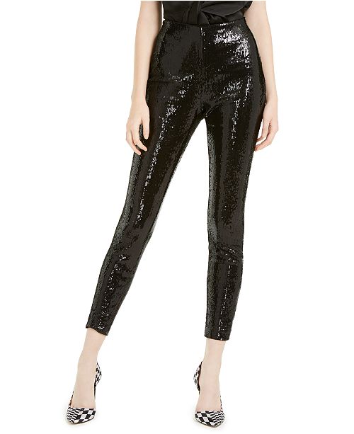 INC International Concepts INC Sequined Skinny Ankle Pants .