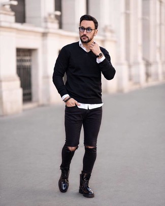 Which V-neck Sweater To Wear With Black Shoes In Warm Weather .