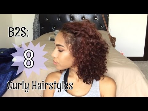 8 Short Curly Hairstyles for Back to School | heyitsdacia - YouTu