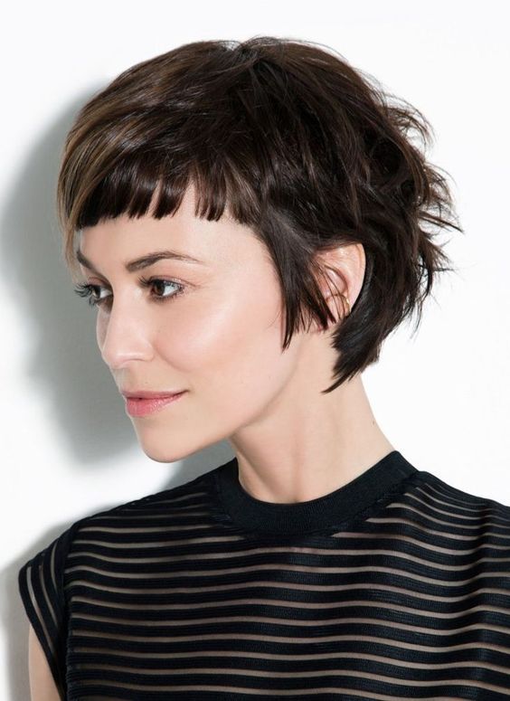 Women Hairstyles for Short “Baby” Bangs - 2020 Haircut with Bangs .