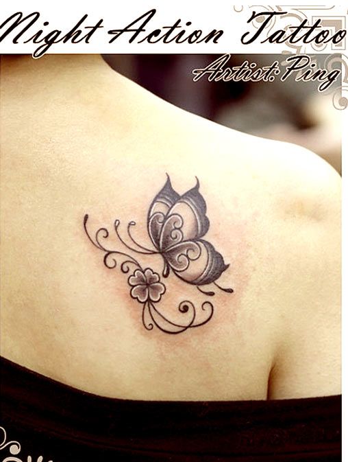 butterfly tattoo (With images) | Butterfly tattoos for women .
