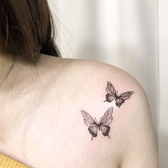 Shoulder Butterfly Tattoo Designs