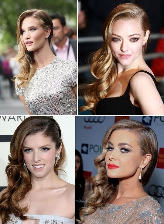 A Sweeping Style Statement with Side-Swept Curls | Side hairstyles .