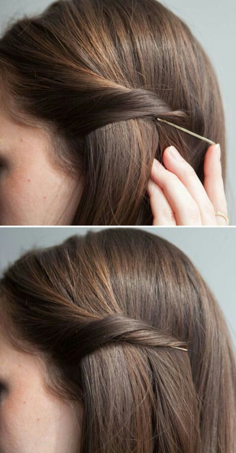 Pin by Kayla Willhoite on Hair | Hair hacks, Bobby pin hairstyles .