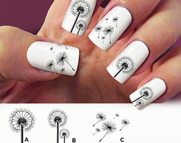 30+ Dandelion Nail Art Designs | Dandelion nail art, Nail art .