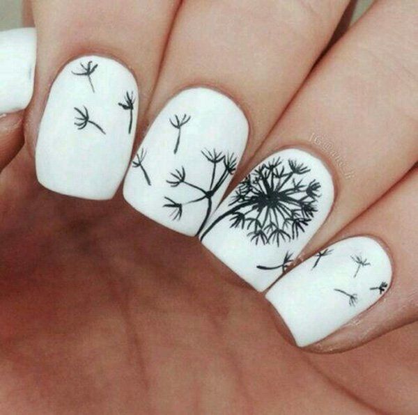 30+ Dandelion Nail Art Designs | Dandelion nail art, Cute nail art .