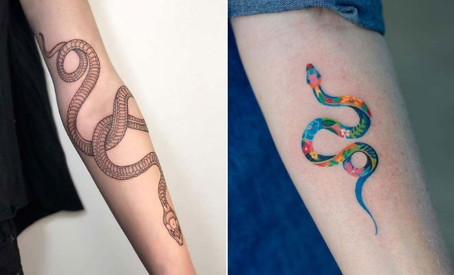 23 Bold and Badass Snake Tattoo Ideas for Women | StayGl