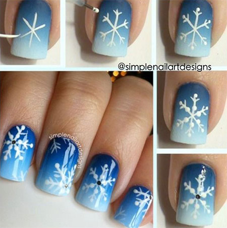 DIY snowflake nail art tutorial | DIY T