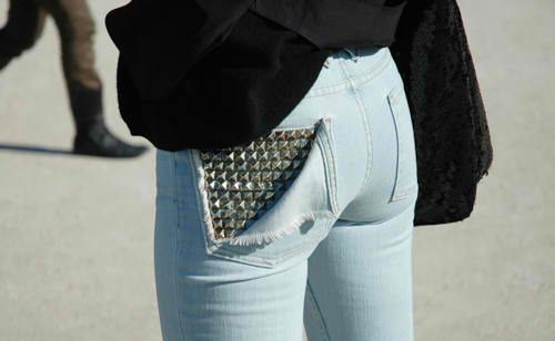 Stud details. | Studded jeans, Fashion, Studded den