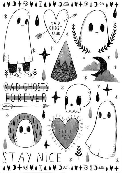 Image result for cute ghost tattoo | Ghost tattoo, Spooky tattoos .