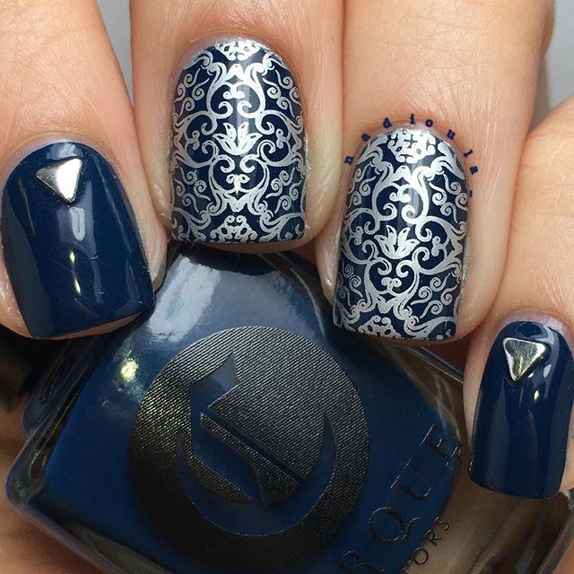 Cirque Colors Selvedge stamped using @itgirlnailart IG 106 in .