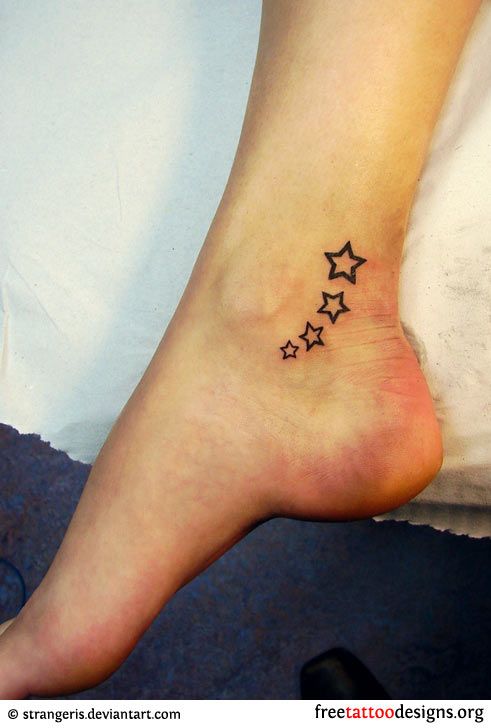 Stars tattoo around ankle- cute but I'm not sure i want another .