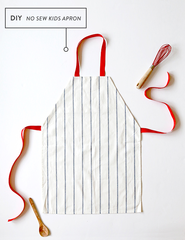 DIY No Sew Kids Apron (from a $1 Dish Towel!) - Say Y