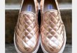 Steve Madden Shoes | Rose Gold Slip On Sneakers | Poshma