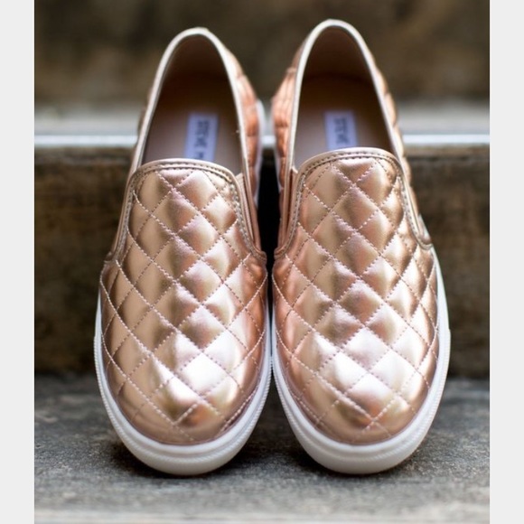 Steve Madden Gold Slip-on Sneakers