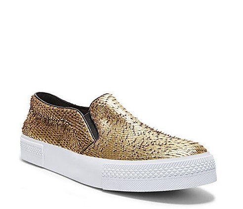 Steve Madden Gold Slip-on Sneakers for a Trendy Outfit Look in .