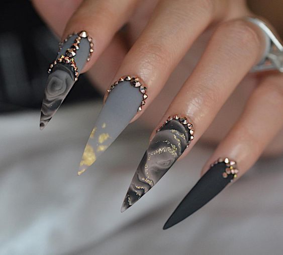 70+ Cool Stiletto Nail Ideas You'll Love to Try | Stiletto nails .