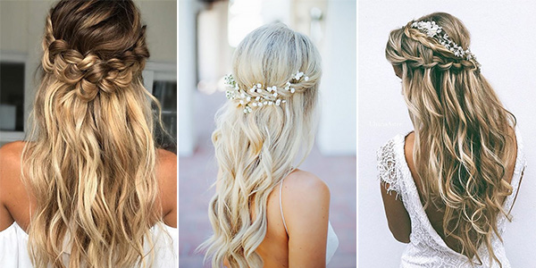 15 Chic Half Up Half Down Wedding Hairstyles for Long Hair .