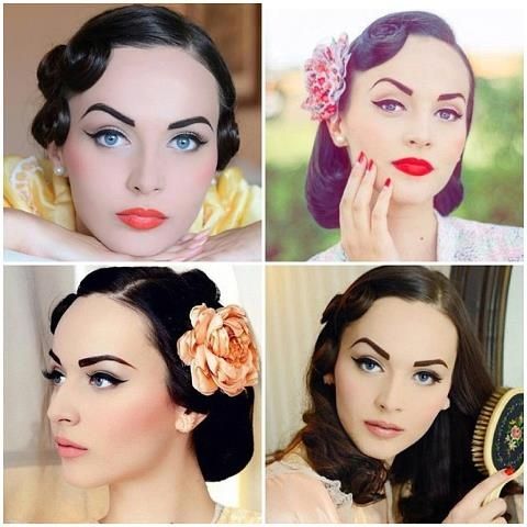 Vintage makeup looks. They're so absolutely beautiful and classy .