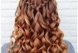 Glamorous Waterfall Braid for Curly Hair | Down hairstyles for .