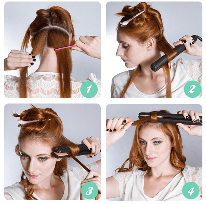 How To Curl Hair with a Flat Iron - BEAUTIFUL SHO