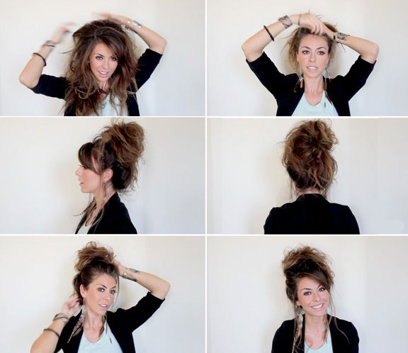 15 Stylish Buns for Your Long Hair | Frisuren, Faule frisuren .