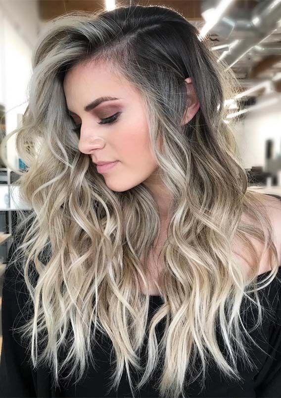 Fresh Blonde Balayage Long Wavy Hairstyles for 2019 | Haircuts for .
