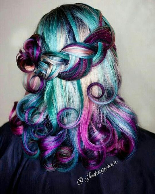 Art ideas #New Hairstyles 2018 Funky Stylish Mermaid Blue .