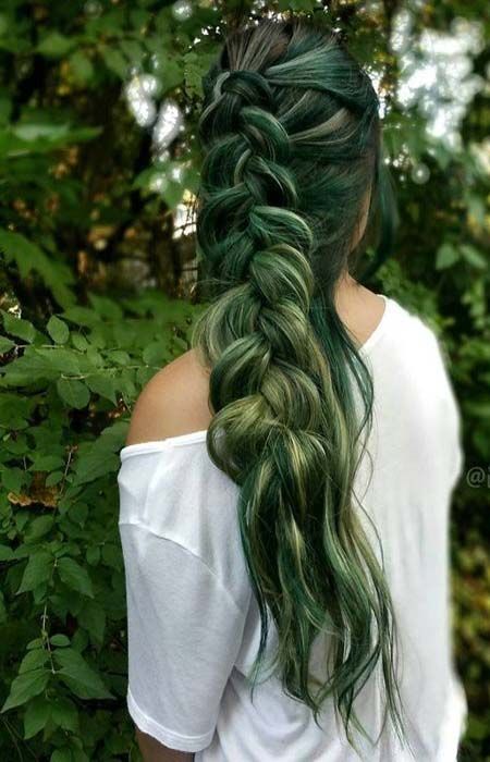 Hair Color Tones-Funky Stylish Mermaid Blue Hairstyle Ideas 2019 .