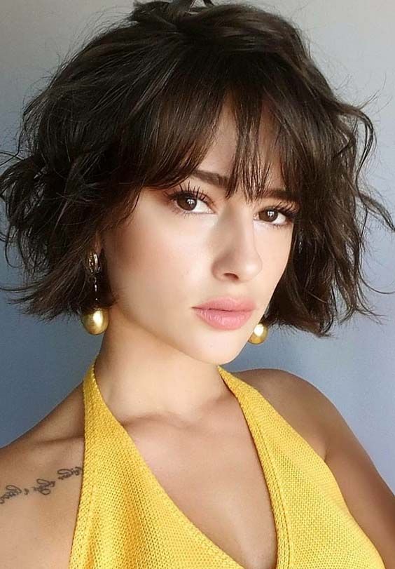 Stylish Short Hairstyles with Bangs