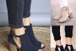 Plus Size 36-43 Women Spring Summer Open Toe Suede Ankle Boots .